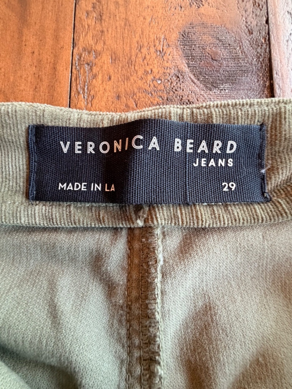 Veronica Beard Crosbie Wide Leg Crop Pants 29 High Rise Corduroy Clover Green EU - Picture 3 of 9